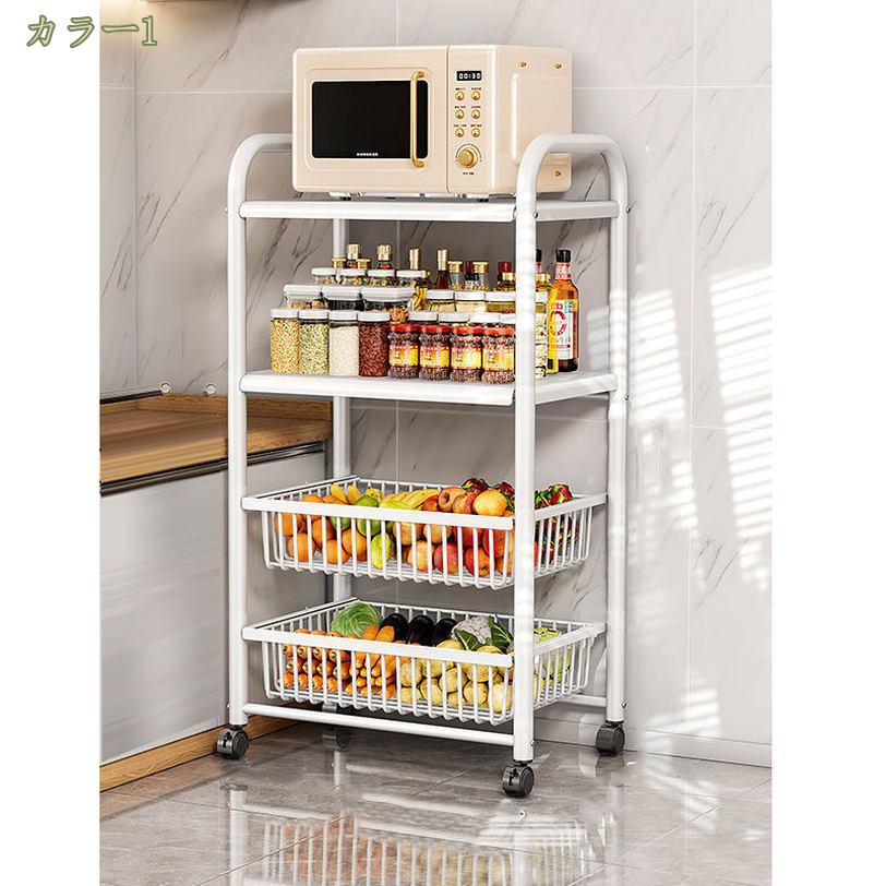 2000円OFFクーポン キッチンワゴン キッチンワゴン キャスター付き キッチン収納カート 頑丈 コンパクト 小物収納 移動式 隙間収納 組立簡単 浴室/台所/冷蔵庫収納ラック ブラック 移動式 キャスター付き 多機能 軽量 mysco [2]