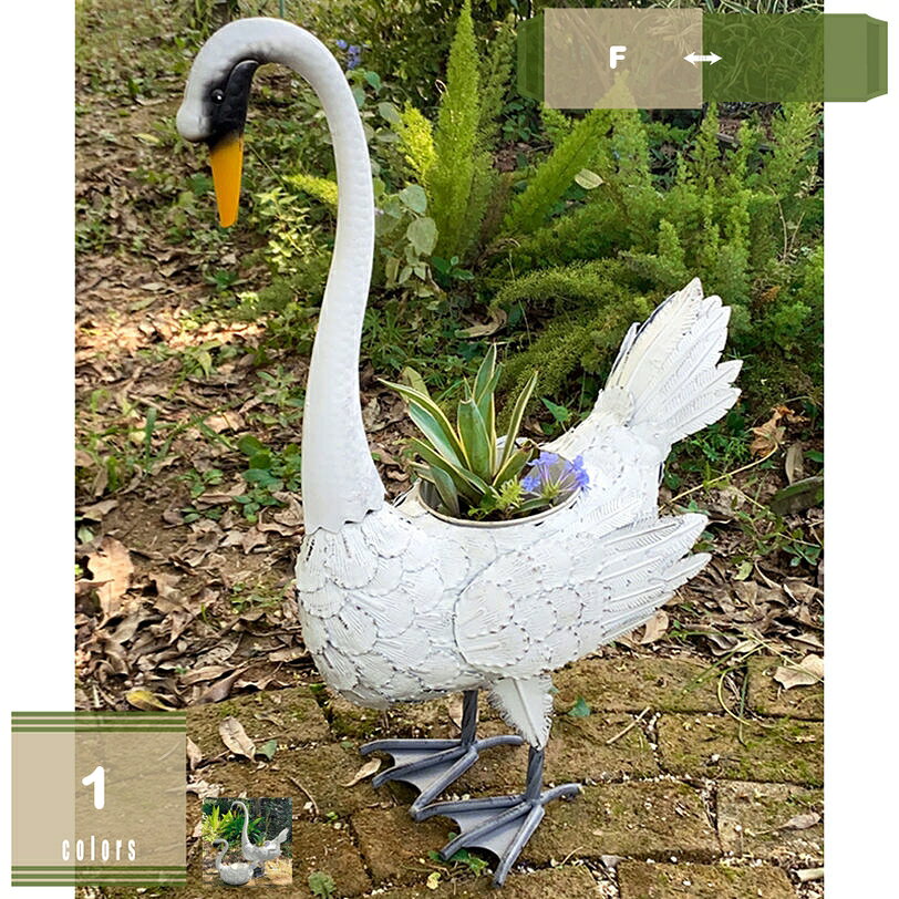 2000円OFFクーポン ガーデンオーナメント 白鳥 大きい 動物 キャットの置物 ガーデニング 鉢 オブジェ 植木鉢 多肉植物 鉢植え 寄せ植え 鉢 庭 ベランダ インテリア かわいい おしゃれ 大型 屋外 防水 耐久性 ガーデニング オーナメント mysco