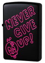 ファニー＆スカル　NEVER GIVE UP　zippo　2BK-NEVER　ドクロ柄