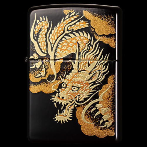 本金箔張り蒔絵　龍　ZIPPO　ジッポ