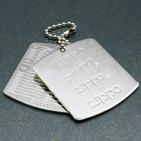 zippo　ボトムコードタグ　シルバー加工　ボールチェーン付