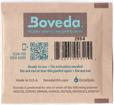 【boveda humidipak 72%】5個セット ボベダ 手巻きタバコ 煙草の湿度調整剤 ヒュミディパック ミニ 72% 保湿 1個単位 ヒュミドール 加湿器 JTI 日本たばこアイメックス