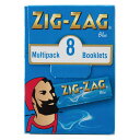 ZIG-ZAG ジグザグ 手巻きタバコ マルチパック ブルー ペーパー 手巻きタバコ用 巻紙 シングルサイズ 69mm 50枚入 8P zigzag 手巻きたばこ 78812