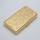 【坪田パール社製】シガレットケース 100ミリ 14本用 ロング用 アラベスクゴールド 1-59129-41