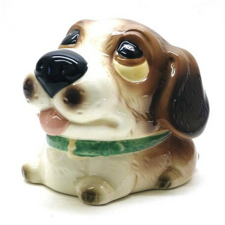 ドッグ ビーグル 犬 アッシュトレイ 蓋付 陶器灰皿 
