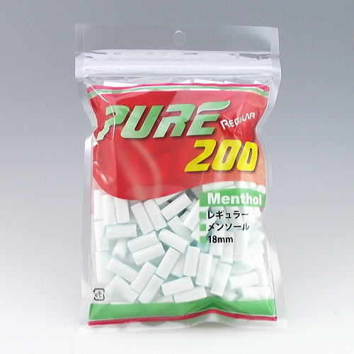 PURE　ピュア 手巻きタバコ レギュラー メンソール フィルター 手巻きタバコ用 200個入 手巻きたばこ 直径7.8mm 長さ18mm