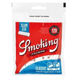 Smoking　 スモーキング 手巻きタバコ フィルター クラシック・スリム・フィルター 手巻きタバコ用 ブルー 無香料 120本 6mm×15mm 手巻きたばこ
