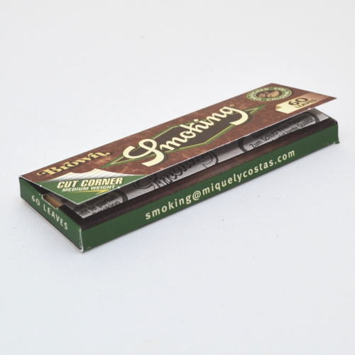 Smoking スモーキング 手巻きタバコ 巻紙60枚入 No.8 ブラウン クラシック コーナーカット シングル Smoking 　Brown 70mm 手巻きたばこ ペーパー