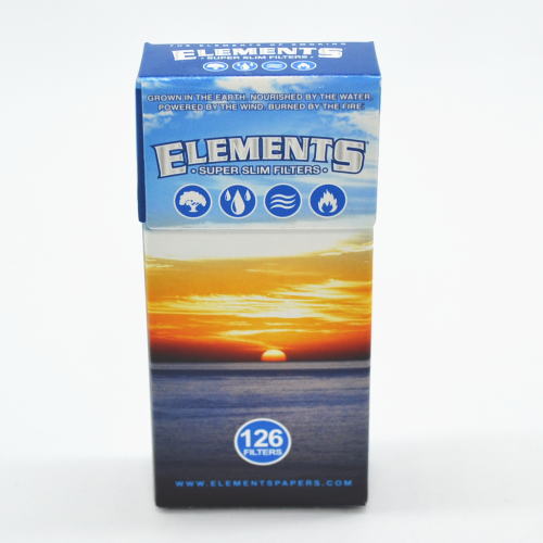 ELEMENTS エレメンツ 手巻きタバコ スーパースリム フィルター 126本 直径5mm 長さ14mm 無香料 手巻きたばこ JTI 日本たばこアイメックス 手巻きタバコ用