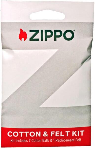 ZIPPO 純正 Cotton and Felt コットン アンド フェルト（裏面取替説明文付き）122112　綿/zippo ライター