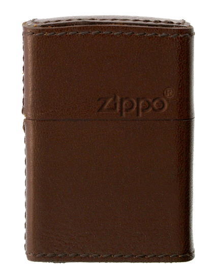 革 zippo フカシロ　アニマルレザー　牛革　5面巻き　ZIPPO　ROGO柄型押し　ブラウン　zippo　ジッポー　1201S508