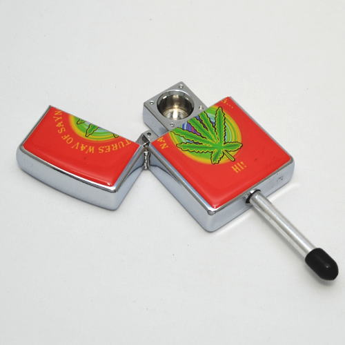 【オイルライター型】メタルパイプ　収納時はライターそのものです。