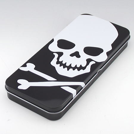 Rakuten - 【缶ペンケース】スカル　デザイン柄　ブリキ缶　カンペンケース　SKULL