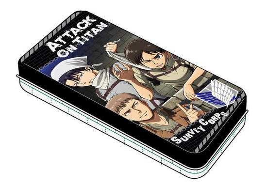 【缶ペンケース】進撃の巨人　3rd　集合1　デザイン柄　ブリキ缶　カンペンケース　KPSK-08　全然なってない！全てやり直せ！カンペンケース　進撃の巨人