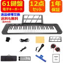 【日本語表記】 電子キーボード 61鍵盤 日本語パネル 電池給電可能 200種類音色 200種類リズム 60デモ曲 マイク 譜面台 イヤホン付属 ソフトケース ...