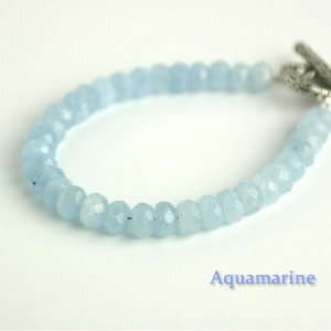 アクアマリン ブレスレット パワーストーン 天然石 アクセ アクセサリー メンズ レディース men's ladies マンテル シルバー925 青 ブルー 誕...