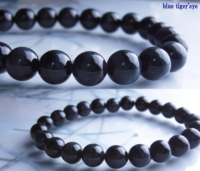 ブルータイガーアイ ブレスレット タイガーアイ 高品質 パワーストーン メンズ ブルー 虎目石 アクセサ..