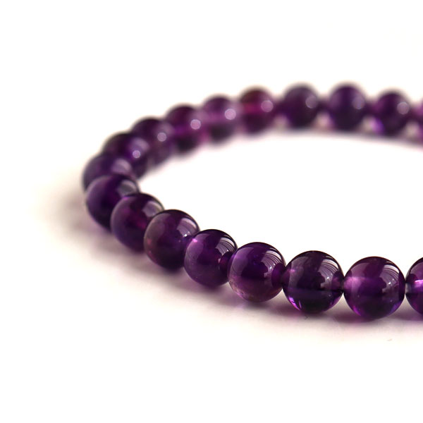 パワーストーン ブレスレット アメジスト 紫 パープル メンズ レディース アクセサリー ゴム 誕生石 2月 シンプル 天然石 天然 石 パワー ストーン 誕生...