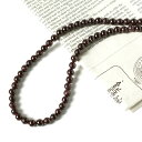 パワーストーン ガーネット ネックレス ラウンドカット 6mm メンズ レディース シンプル アクセサリー 天然石 シルバー925 男性 女性 誕生石 1月