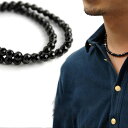 ブラックスピネルネックレス メンズ シルバー925 黒 ブラック 6mm 64面カットスピネル 天然石 パワーストーン 40cm 45cm 50cm 55cm ...