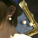 12mm コットンパールシンプルピアス 両耳 / ホワイト キスカ アクリル樹脂( コットンパール ピアス レディース ジュエリー アクセサリー )