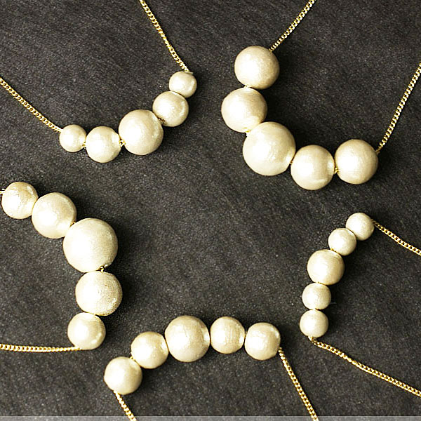 コットンパール ネックレス 5粒グラデーションデザイン レディース キスカ ホワイト コットンパールネックレス 5タイプ ジュエリー アクセサリー パール 真珠...