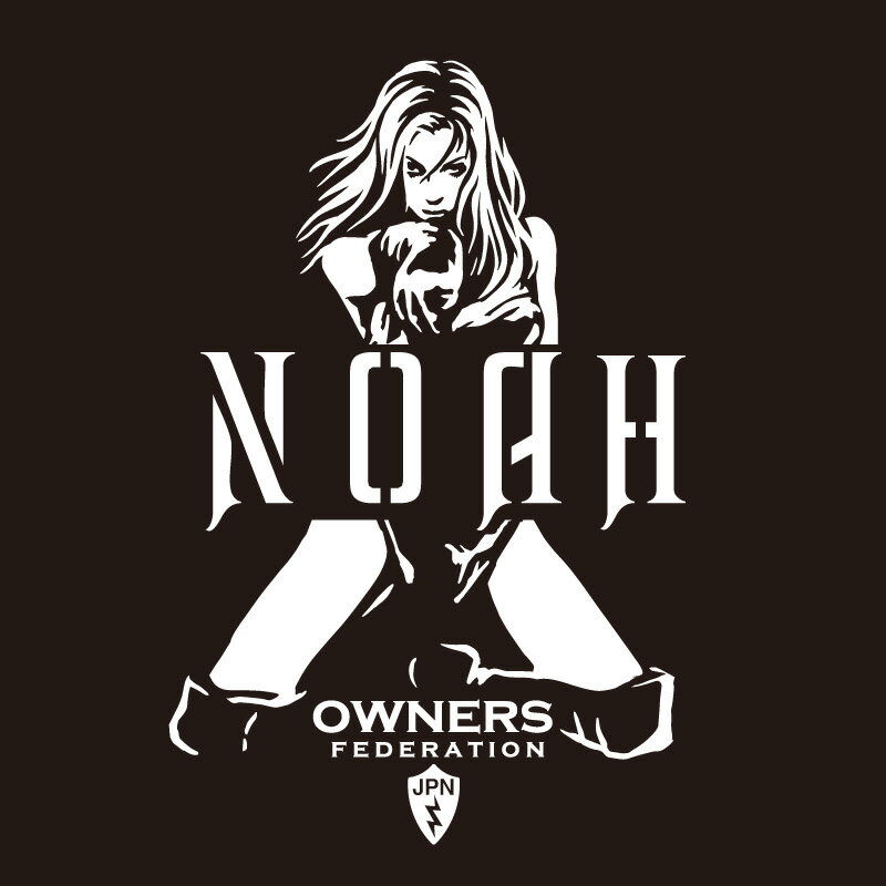 カッティングステッカー 400×300サイズ トヨタ（TOYOTA）ノア NOAH bondage 車 カー ステッカー アクセサリー シール ガラス[◆]