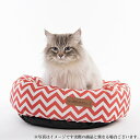 M-PETS タスマニアラウンドクッション レッド&ホワイト(4)
