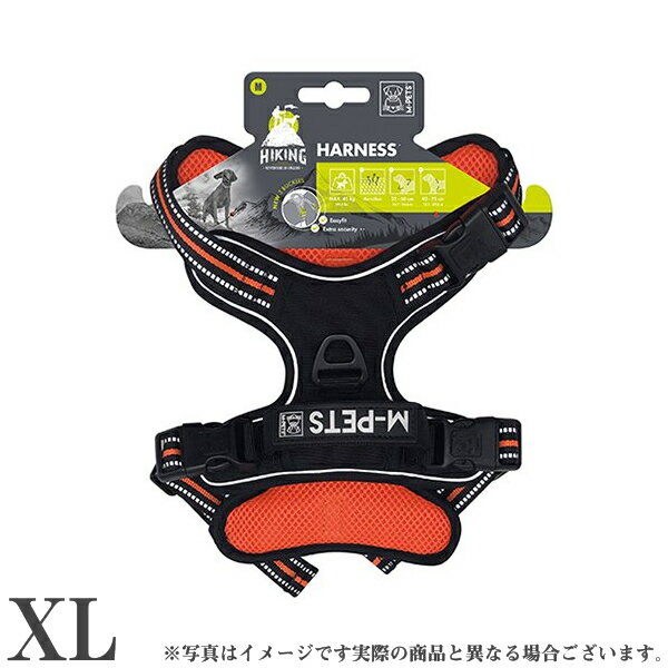 乐天商城 - M-PETS HIKINGハーネス XL ブラック＆オレンジ