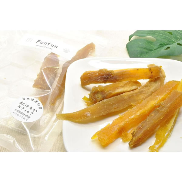 Funfun ファンファン 自然健康野菜 紅はるかスティック 80g 国産 犬 おやつ トリーツ