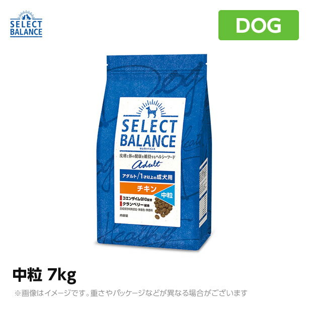 【あす楽】セレクトバランス アダルトチキン【中粒】 7kg ドッグフード 成犬 （1070204）（ペットフード ドライフード 成犬用ドッグフード 犬用品）