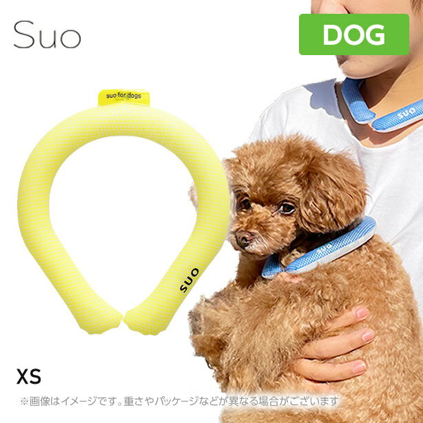 【在庫一掃】SUO for dogs 28°アイスクールリング【xs イエロー】ネッククーラー 犬用 ひんやり 冷感 涼感 暑さ対策 熱中症対策