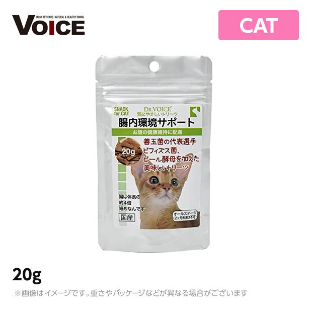 ドクターヴォイス Dr.Voice 猫にやさしいトリーツ 腸内環境サポート20g（キャット おやつ） 1