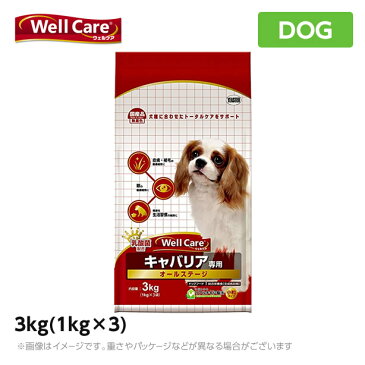 ウェルケア キャバリア専用 オールステージ 3kg(1kg×3)(ドッグフード ドライ ペットフード )