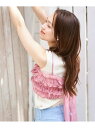 【SALE/50%OFF】フリルビスチェSET mysty woman ミスティウーマン トップス ニット ブラック ホワイト ピンク【RBA_E】[Rakut...