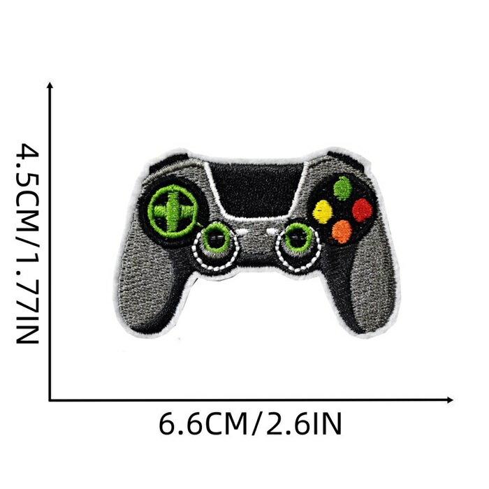 ゲームコントローラー ワッペン アップリケ 1枚入り 入学 入園