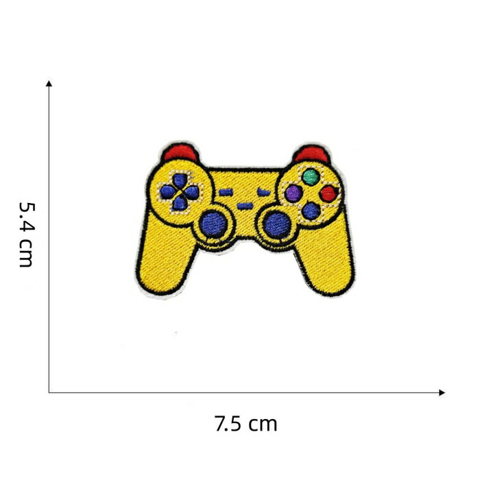 ゲームコントローラー ワッペン アップリケ アイロン接着 入学 入園 1枚入り
