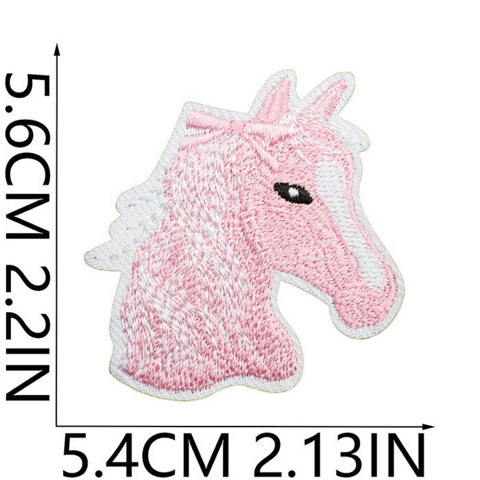 馬 競走馬 競馬 ワッペン アップリケ アイロン対応 入学 入園 1枚入り