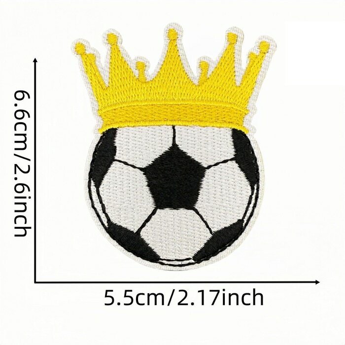 サッカーボール ワールドカップ 優勝 ワッペン アップリケ モチーフ 入園 入学 1枚入り