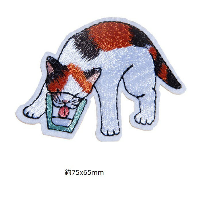 猫 ネコ ワッペン アップリケ アイロン対応 手芸材料 1枚