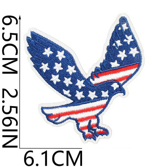 鷲 白頭鷲 アメリカ ワッペン アイロン対応 アップリケ 手芸材料 1枚