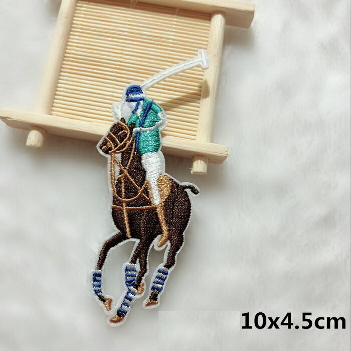 競馬 騎手 ジョッキー ワッペン アイロン対応 アップリケ 手芸材料 1枚