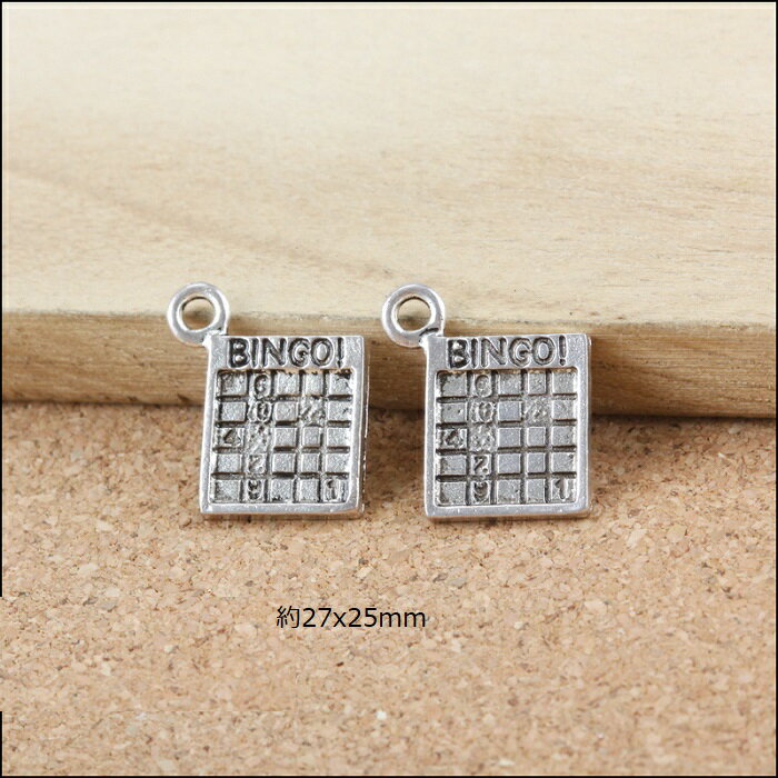 ビンゴゲーム チャーム ピアスパーツ アクセサリーパーツ 1個
