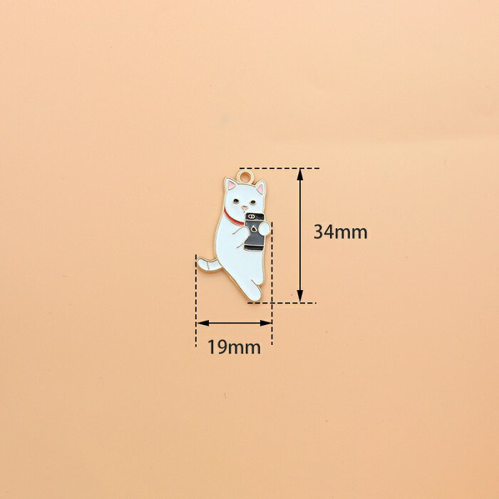 猫 チャーム ピアスパーツ アクセサリーパーツ 1個