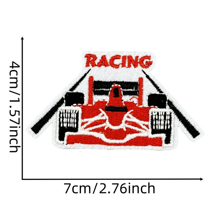 贴花补丁 - レーシング F1 レース ワッペン アップリケ アイロン接着 入学 入園 1枚入り