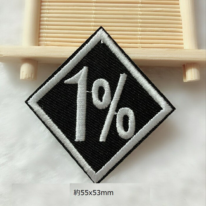 パーセント ワッペン アップリケ アイロン対応 手芸材料 1枚