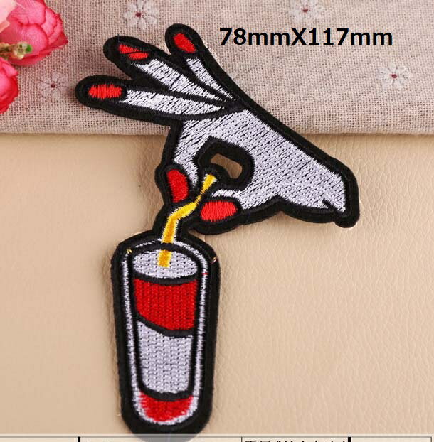 ジュース ワッペン アップリケ アイロン対応 手芸材料 1枚