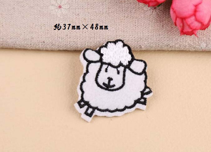 羊 ひつじ ワッペン アップリケ アイロン対応 幼児園 入園 入学 1枚