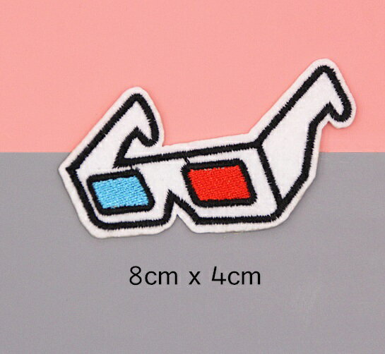 サングラス 眼鏡 メガネ ワッペン アップリケ アイロン対応 幼児園 入園 1枚