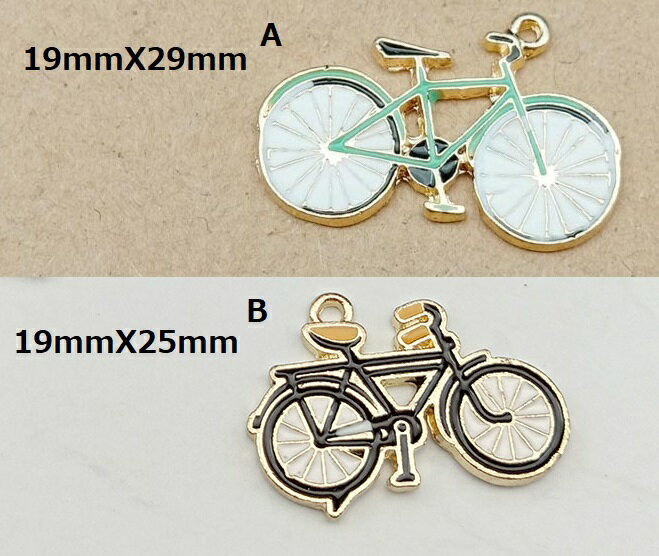 自転車 チャーム ピアスパーツ アクセサリーパーツ 手芸材料 1個